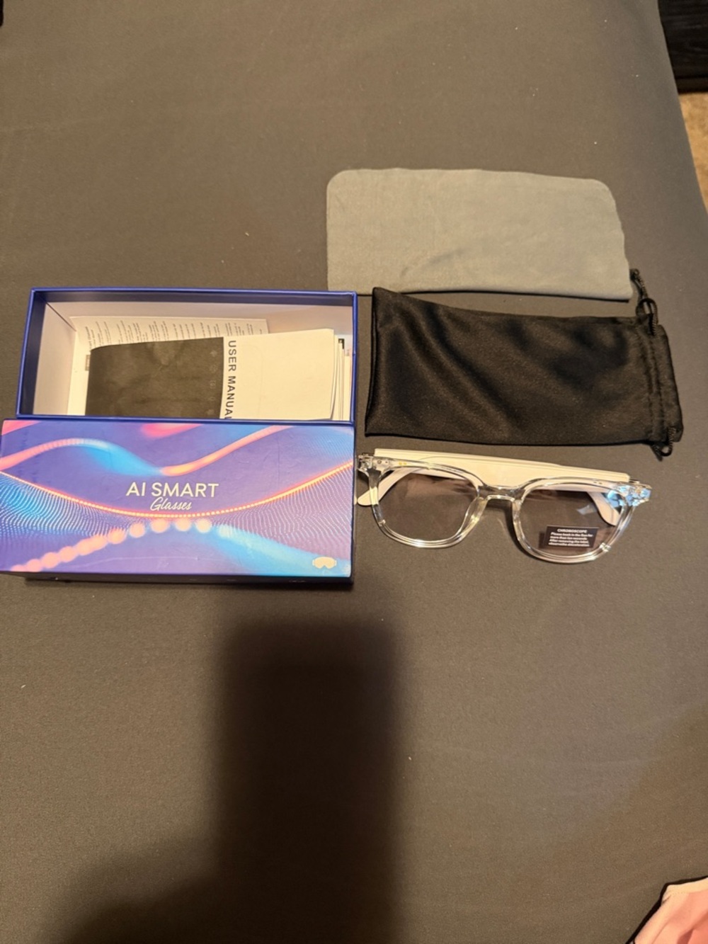 AI Smart Glasses Clear Frame -